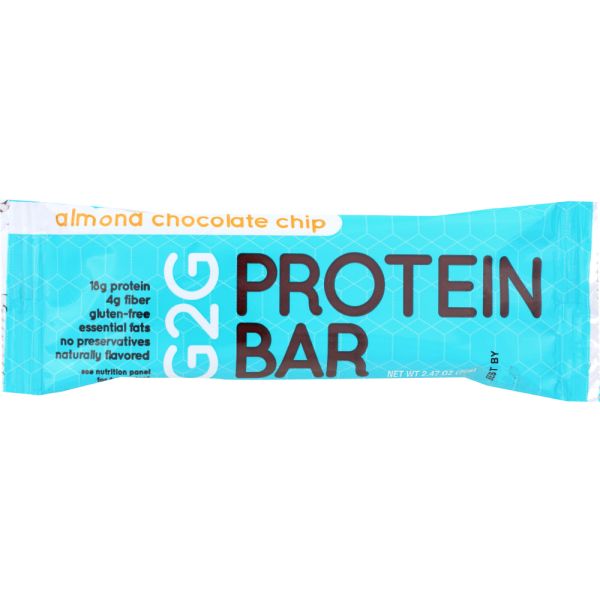 G2G PROTEIN BAR: Protein Bar Almond Chocolate Chip, 2.47 oz