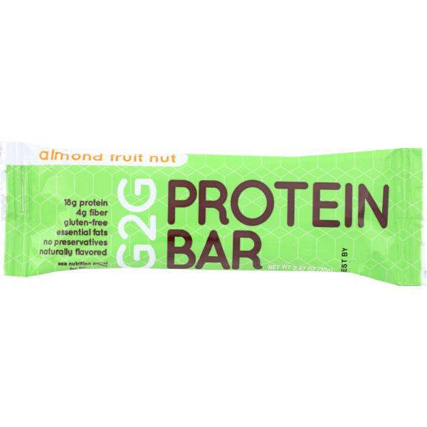 G2G PROTEIN BAR: Almond Fruit Nut Protein Bar, 2.47 oz