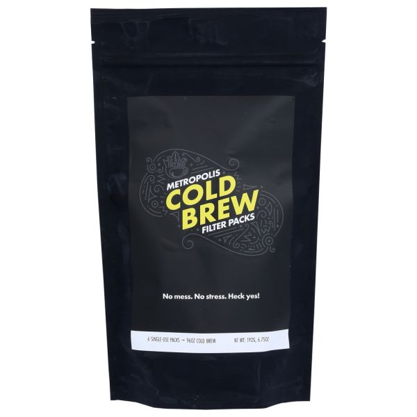 METROPOLIS COFFEE: Cold Brew Filter Packs, 6.75 oz