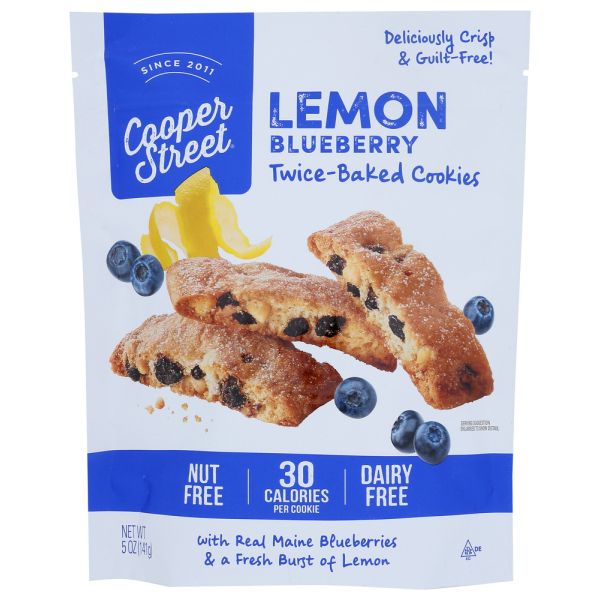 COOPER STREET: Lemon Blueberry Twice Baked Cookies, 5 oz