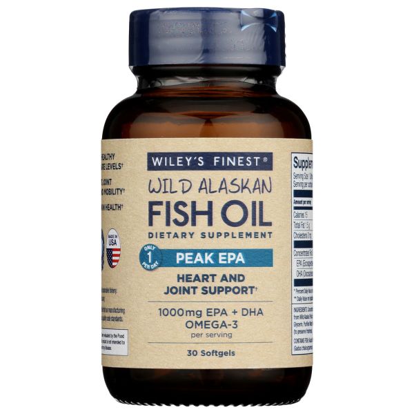 WILEYS FINEST: Peak EPA Wild Alaskan Fish Oil, 30 sg
