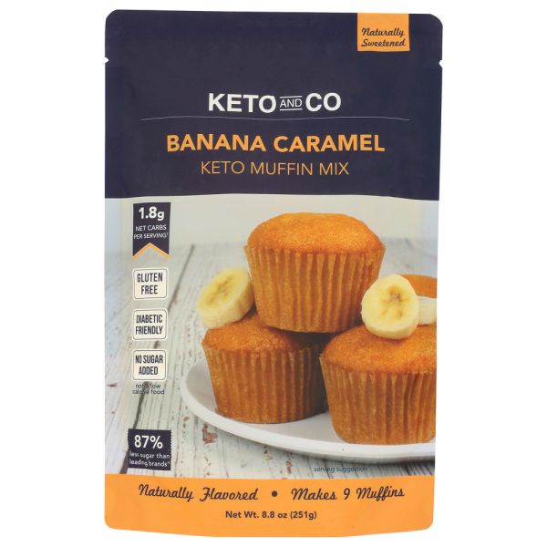 KETO & CO: Mix Muffin Banana Caramel, 8.8 oz