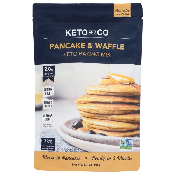 KETO & CO: Pancake & Waffle Keto Baking Mix, 9.3 oz