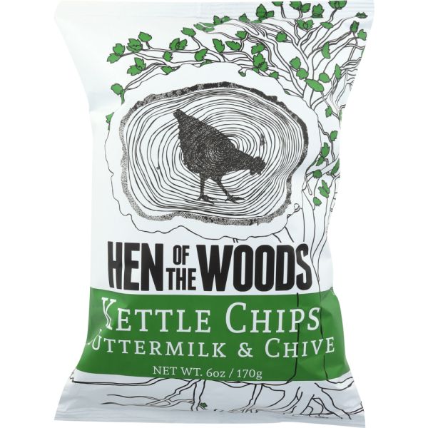 HEN OF THE WOODS: Chips Buttermilk And Chives, 6 oz