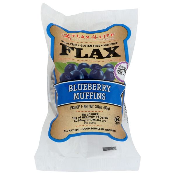FLAX4LIFE: Single Serve Wild Blueberry Muffin, 3.5 oz