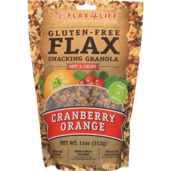 FLAX4LIFE: Granola Cranberry Orange Flax Gluten Free, 11 oz