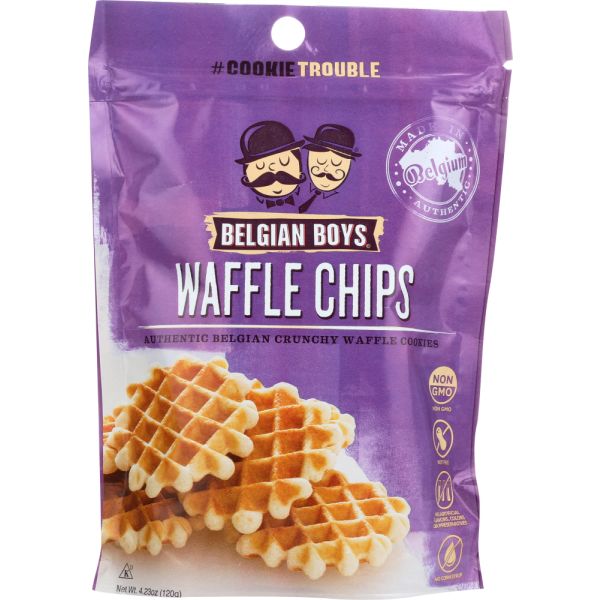 BELGIAN BOYS: Waffle Chips Butter, 4.23 oz