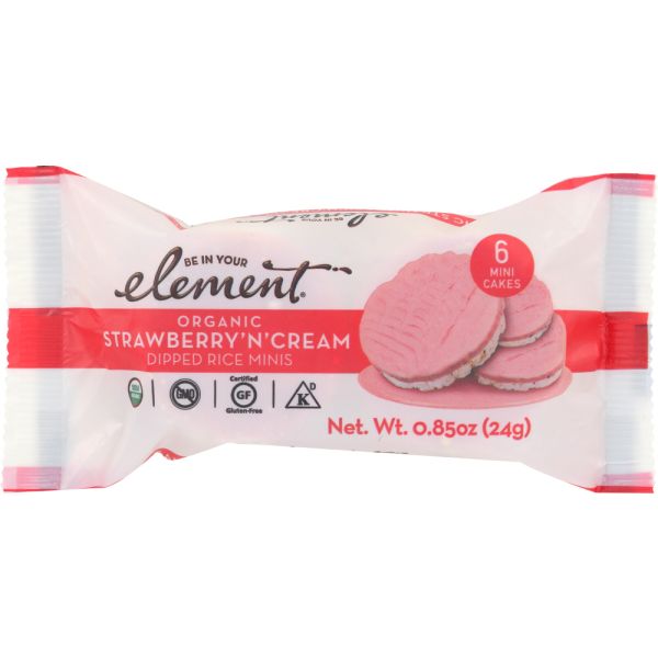 ELEMENT SNACKS: Strawberry n' Cream Dipped Rice Minis, 0.85 oz