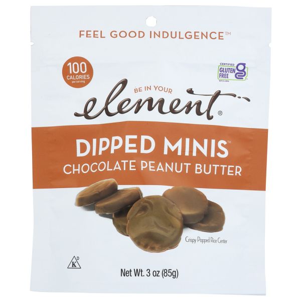 ELEMENT SNACKS: Chocolate Peanut Butter Fully Dipped Minis, 3 oz