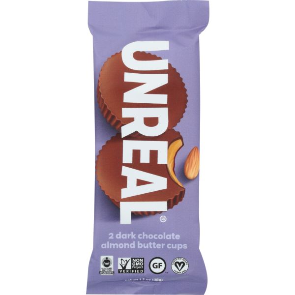 UNREAL: Dark Chocolate Almond Butter Cups, 1.1 oz