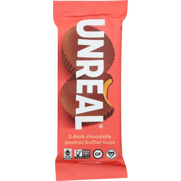 UNREAL: Dark Chocolate Peanut Butter Cups, 1.1 oz