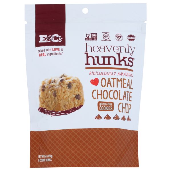 E&CS SNACKS: Oatmeal Chocolate Chip Heavenly Hunk Cookie, 6 oz
