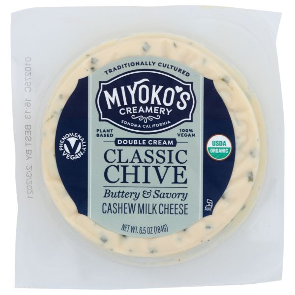MIYOKOS CREAMERY: Double Cream Classic Chive Cheese, 6.5 oz