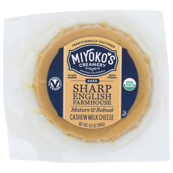 MIYOKOS CREAMERY: Cheese Vgn Shrp Frmhs Org, 6.5 oz