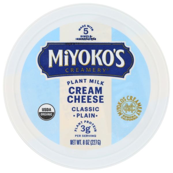 MIYOKOS CREAMERY: Cream Cheese Plain, 8 oz