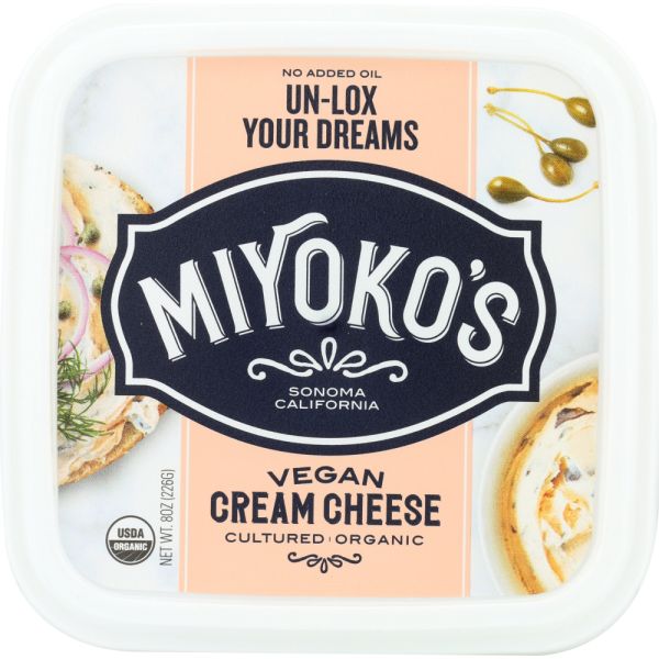 MIYOKOS CREAMERY: Cream Cheese Vegan Unlox, 8 oz