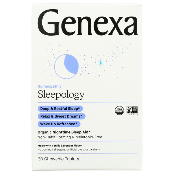 GENEXA: Sleepology Organic Nighttime Sleepaid, 60 tb