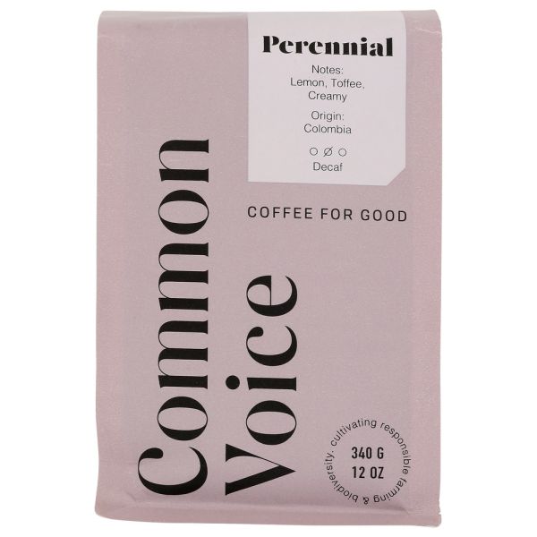COMMON VOICE COFFEE CO: Perennial Decaf Coffee, 12 oz
