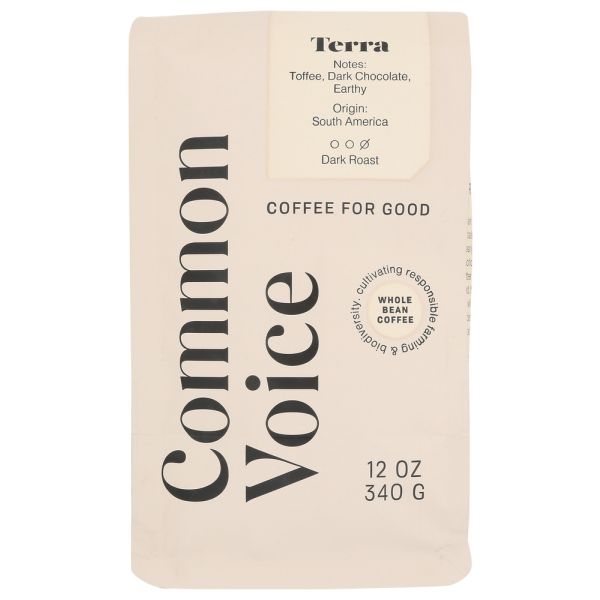 COMMON VOICE COFFEE CO: Terra Dark Roast Coffee, 12 oz