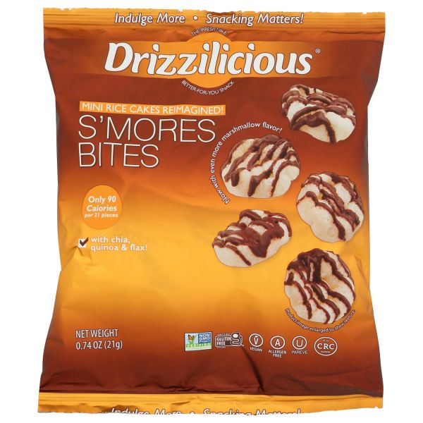 DRIZZILICIOUS: Mini Rice Cakes S'mores Bites, 0.74  oz