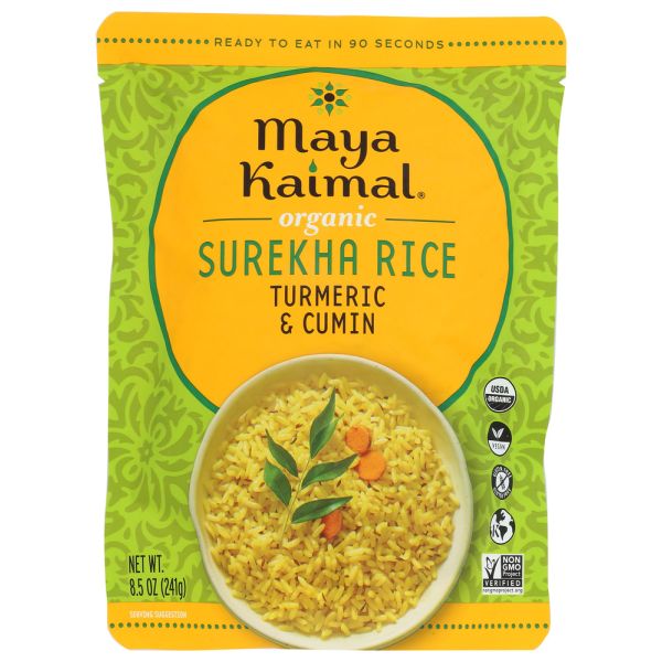 MAYA KAIMAL: Organic Surekha Rice Turmeric + Cumin, 8.50 oz
