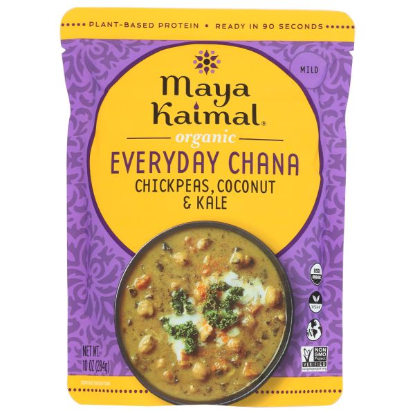 MAYA KAIMAL: Chickpeas Coconut & Kale Organic Everyday Chana, 10 oz
