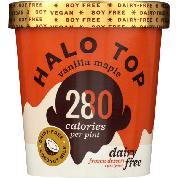 HALO TOP: Ice Cream Non-Dairy Vanilla Maple, 1 pt
