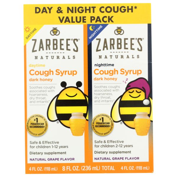 ZARBEES: Syrup Cough Children's Day and Night Grape, 4 fo