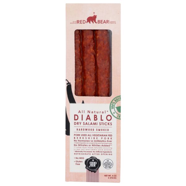 RED BEAR PROVISIONS: Salami Sticks Diablo, 4 oz