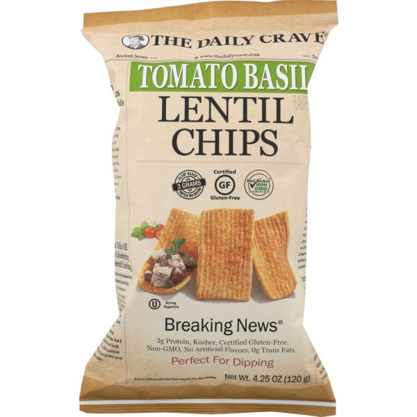 THE DAILY CRAVE: Lentil Chips Tomato Basil, 4.25 oz