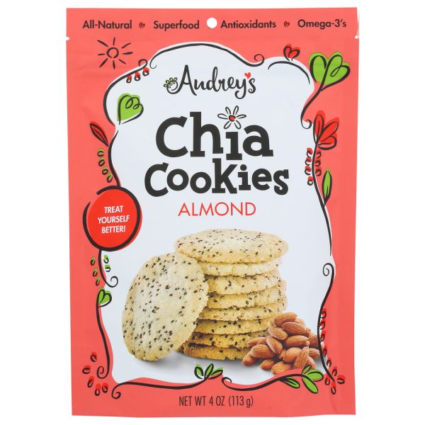 AUDREYS: Cookie Chia Almond, 4 oz