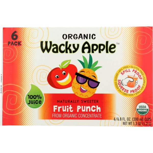 WACKY APPLE: Fruit Punch Juice Organic 6PK, 40.8 fo