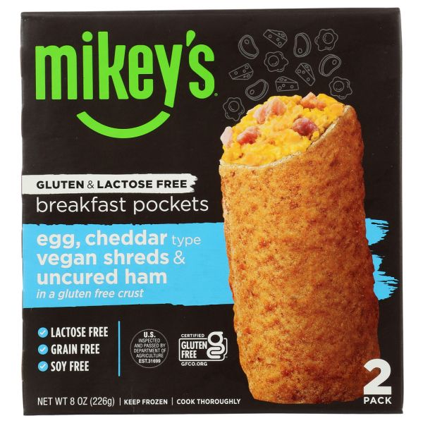 MIKEYS: Egg, Cheese and Ham Breakfast Pockets, 8 oz