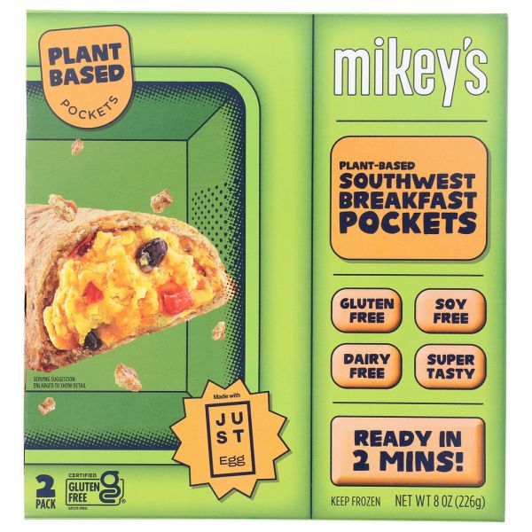 MIKEYS: Plant Based Pockets Tex Mex Breakfast, 8 oz