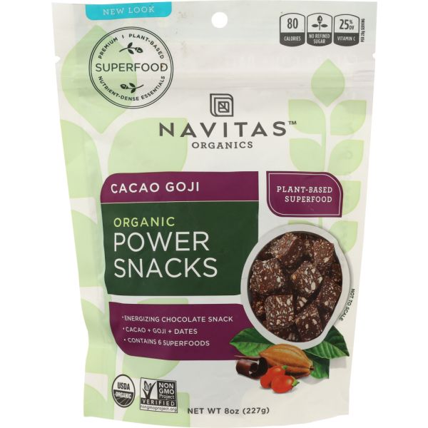 Navitas Naturals Organic Power Snack Cacao Goji, 8 Oz