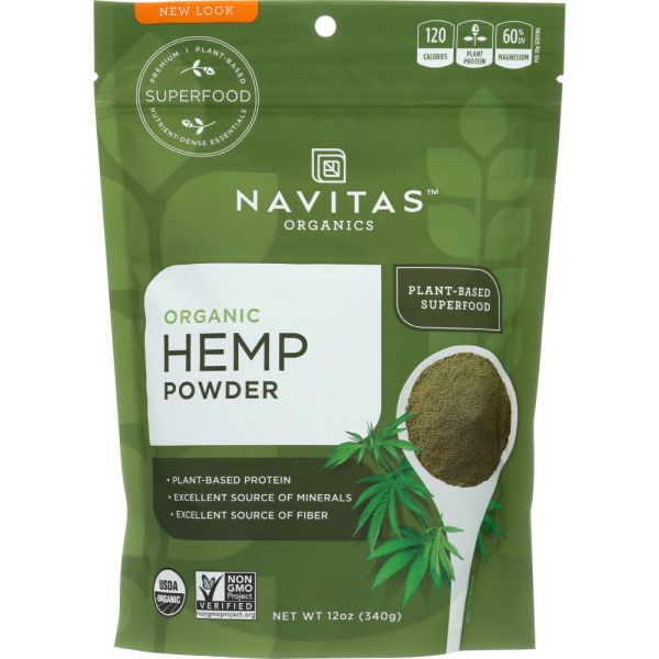 Navitas Naturals Organic Raw Hemp Protein Powder, 12 Oz