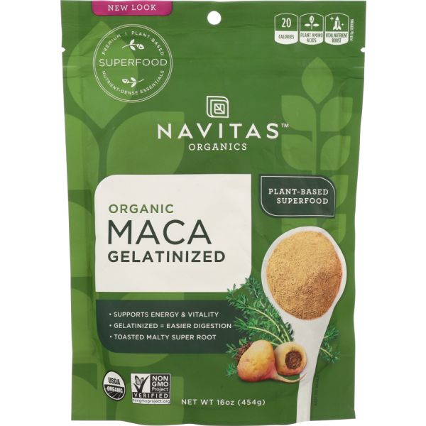 NAVITAS: Maca Gelatinized Powder Organic, 16 oz