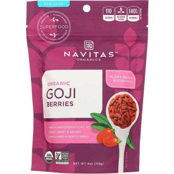 NAVITAS: Organic Goji Berries, 4 Oz