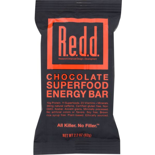 REDD BAR: Bar Energy Chocolate, 2.2 oz