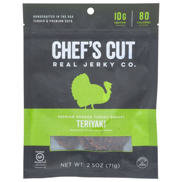 CHEFS CUT: Teriyaki Turkey Jerky, 2.5 oz