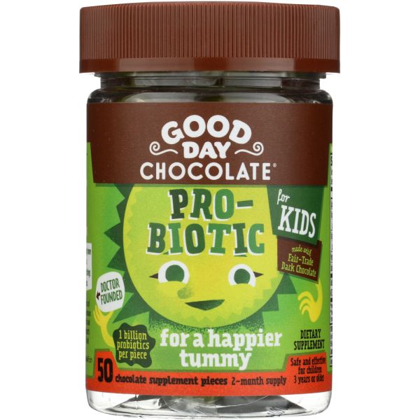 GOOD DAY CHOCOLATE: Kids Probiotic Supplement, 50 pc