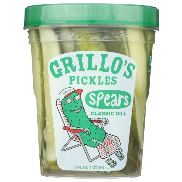 GRILLOS PICKLES: Classic Dill Pickle Spears, 32 fo