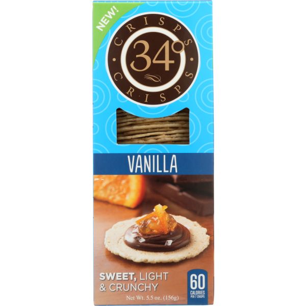 34 DEGREES: Vanilla Crisps Bread, 5.5 oz