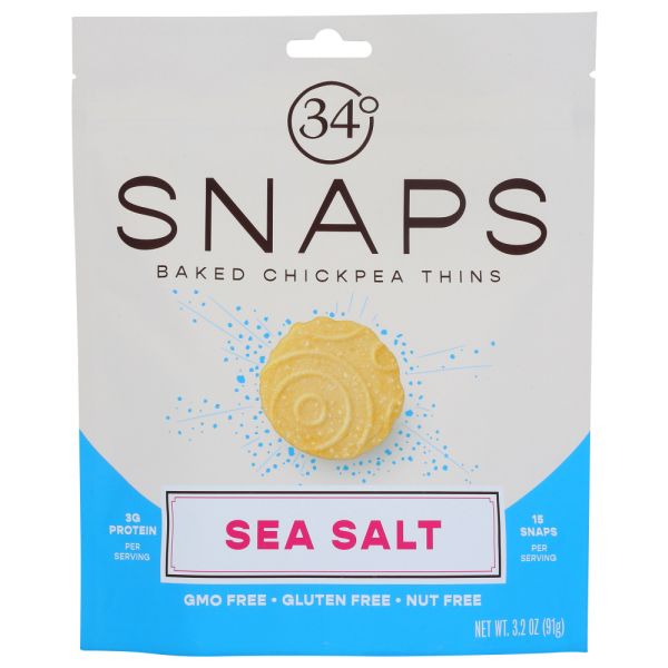 34 DEGREES: Sea Salt Snaps, 3.2 oz