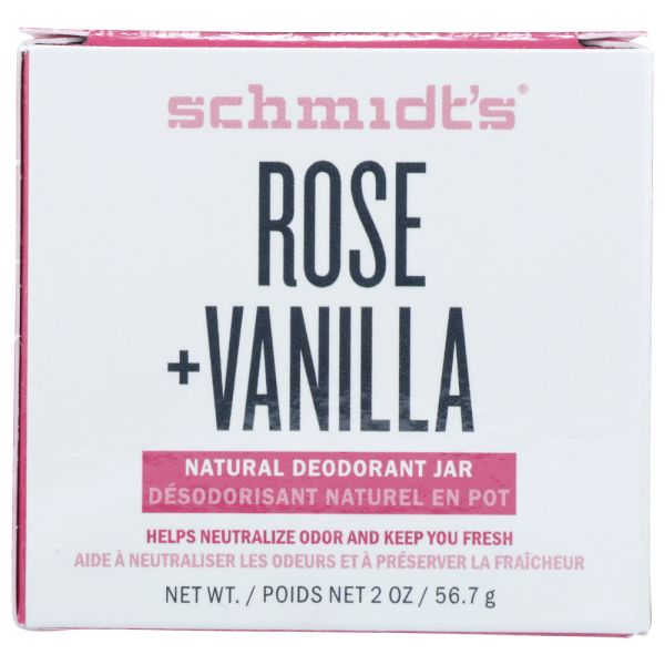 SCHMIDTS: Deodorant Rose Vanilla, 2 oz