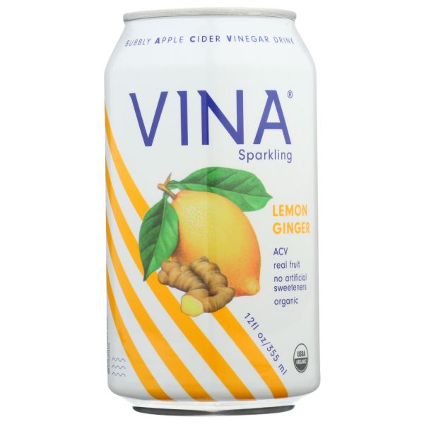 VINA: Lemon Ginger Apple Cider Vinegar, 12 fo
