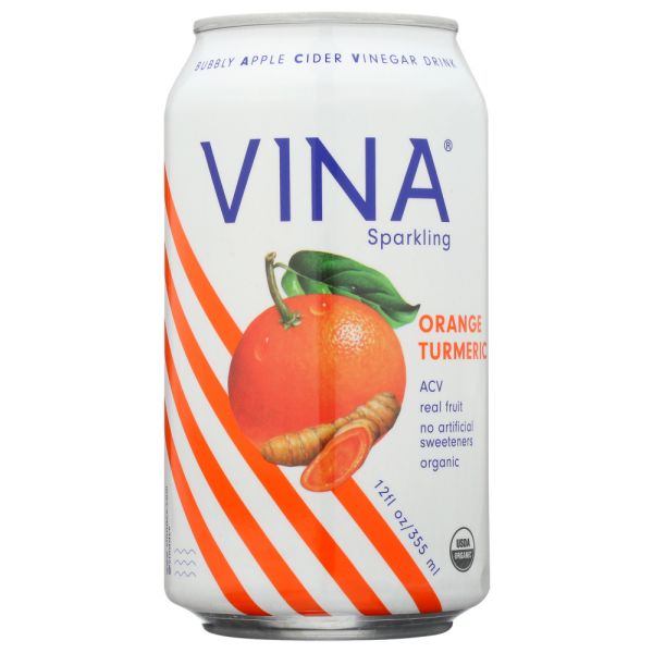 VINA: Orange Turmeric Apple Cider Vinegar, 12 fo