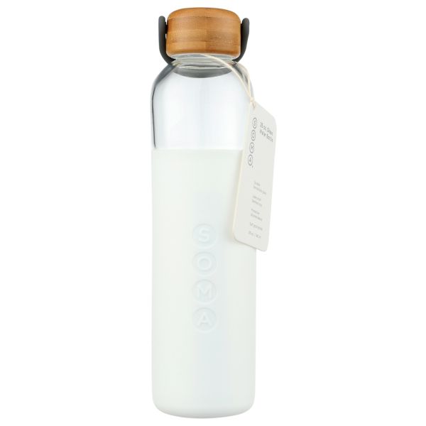 SOMA: White Glass Water Bottle, 25 oz