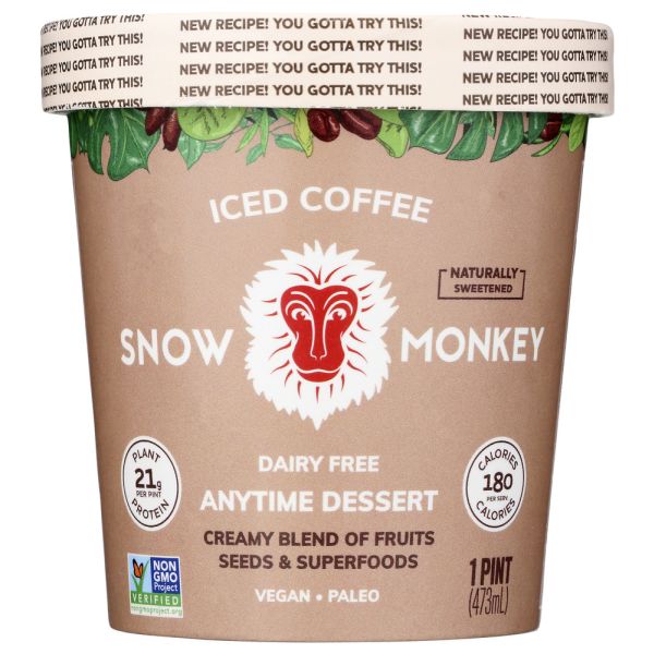 SNOW MONKEY: Iced Coffee Anytime Dessert, 16 oz