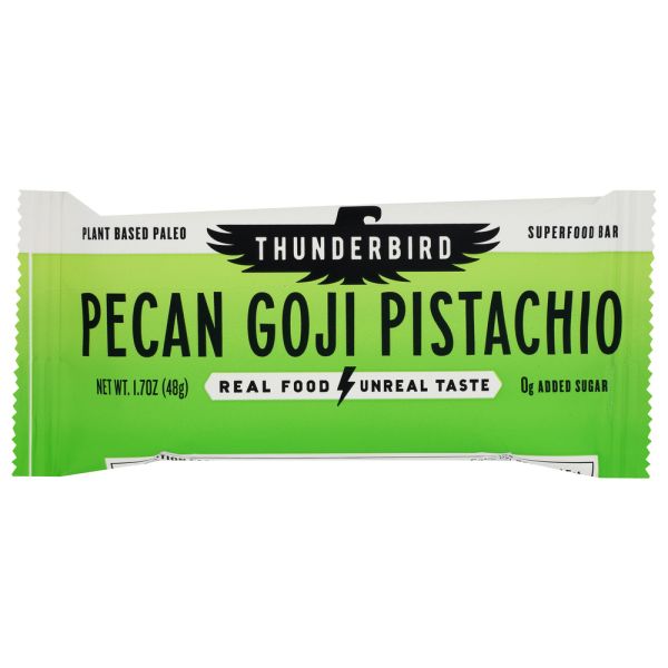THUNDERBIRD ENERGETICA: Bar Pecan Goji Pistachio, 1.7 oz